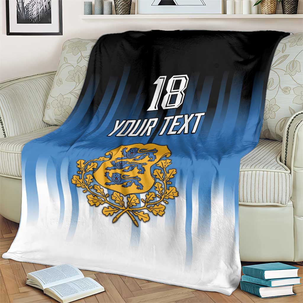 Custom Estonia Football Blanket Come On Kalevipojad