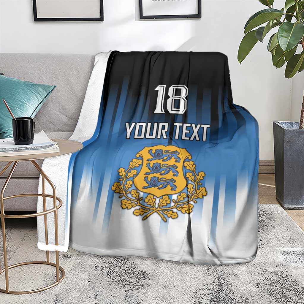 Custom Estonia Football Blanket Come On Kalevipojad