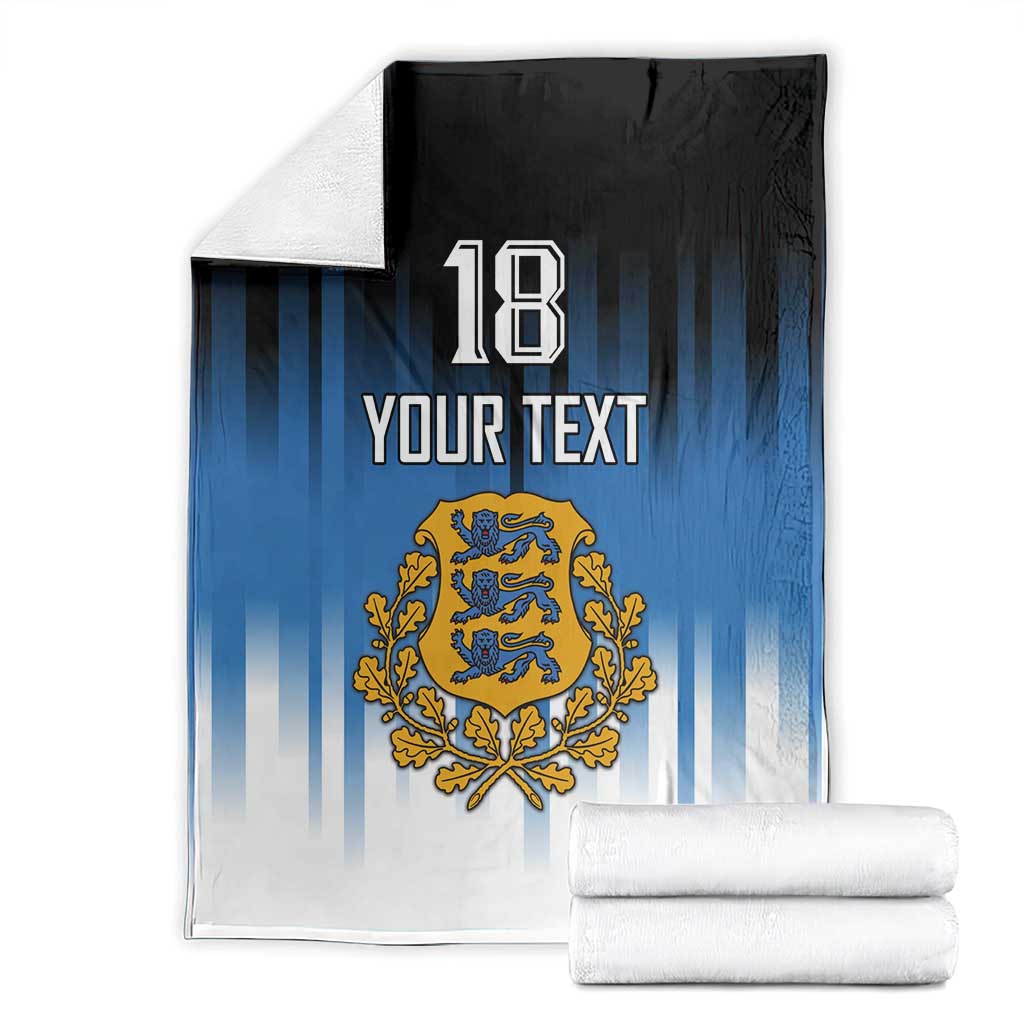 Custom Estonia Football Blanket Come On Kalevipojad