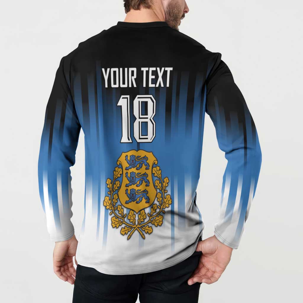 Custom Estonia Football Button Sweatshirt Come On Kalevipojad