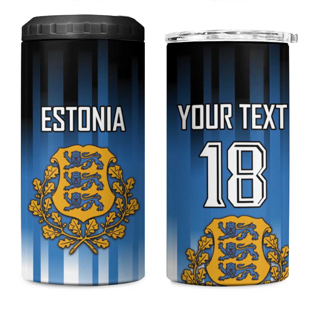 Custom Estonia Football 4 in 1 Can Cooler Tumbler Come On Kalevipojad