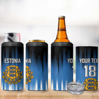 Custom Estonia Football 4 in 1 Can Cooler Tumbler Come On Kalevipojad