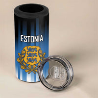 Custom Estonia Football 4 in 1 Can Cooler Tumbler Come On Kalevipojad