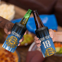 Custom Estonia Football 4 in 1 Can Cooler Tumbler Come On Kalevipojad