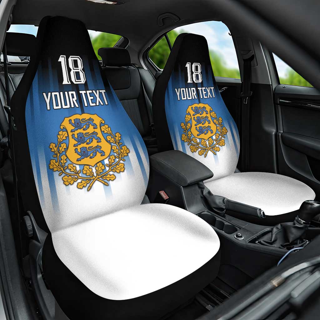 Custom Estonia Football Car Seat Cover Come On Kalevipojad
