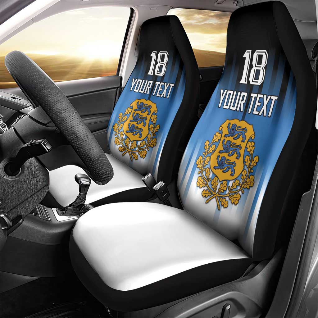 Custom Estonia Football Car Seat Cover Come On Kalevipojad
