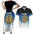 Custom Estonia Football Couples Matching Short Sleeve Bodycon Dress and Hawaiian Shirt Come On Kalevipojad