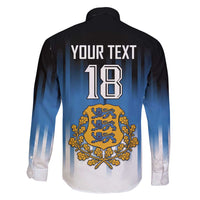 Custom Estonia Football Family Matching Long Sleeve Bodycon Dress and Hawaiian Shirt Come On Kalevipojad