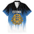 Custom Estonia Football Family Matching Off The Shoulder Long Sleeve Dress and Hawaiian Shirt Come On Kalevipojad