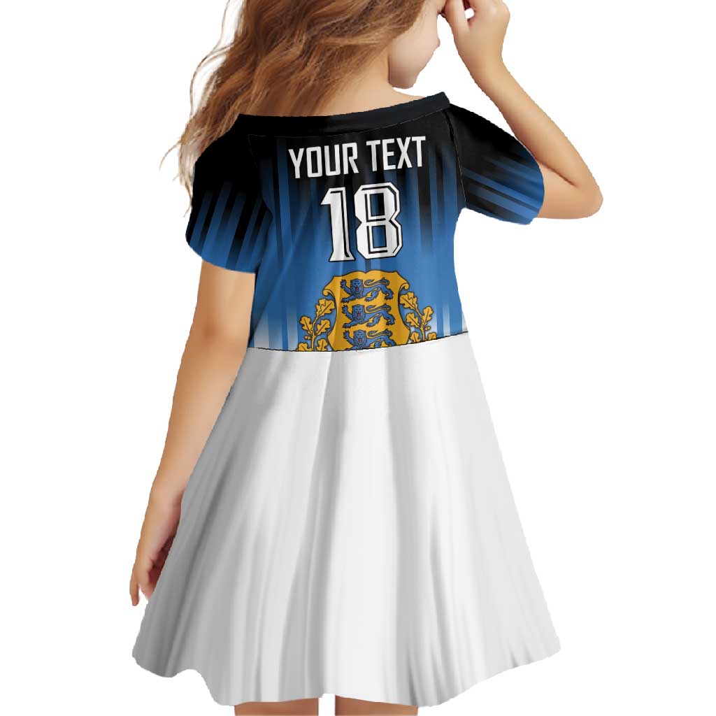 Custom Estonia Football Family Matching Off Shoulder Maxi Dress and Hawaiian Shirt Come On Kalevipojad