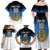 Custom Estonia Football Family Matching Off Shoulder Maxi Dress and Hawaiian Shirt Come On Kalevipojad