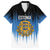 Custom Estonia Football Family Matching Off Shoulder Maxi Dress and Hawaiian Shirt Come On Kalevipojad