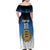 Custom Estonia Football Family Matching Off Shoulder Maxi Dress and Hawaiian Shirt Come On Kalevipojad