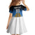 Custom Estonia Football Family Matching Off Shoulder Short Dress and Hawaiian Shirt Come On Kalevipojad