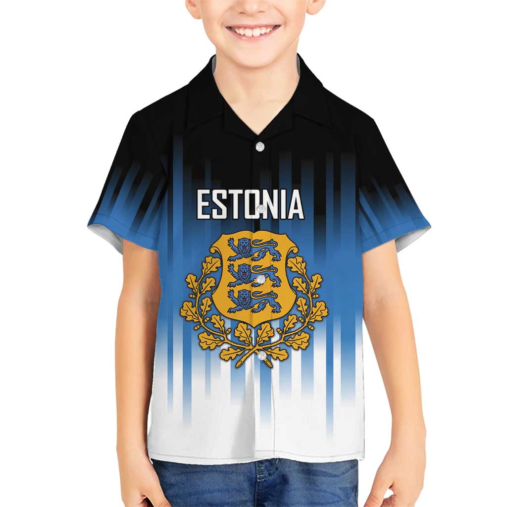 Custom Estonia Football Family Matching Off Shoulder Short Dress and Hawaiian Shirt Come On Kalevipojad