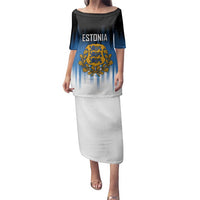 Custom Estonia Football Family Matching Puletasi and Hawaiian Shirt Come On Kalevipojad