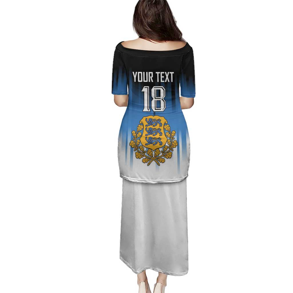 Custom Estonia Football Family Matching Puletasi and Hawaiian Shirt Come On Kalevipojad