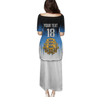 Custom Estonia Football Family Matching Puletasi and Hawaiian Shirt Come On Kalevipojad