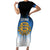 Custom Estonia Football Family Matching Short Sleeve Bodycon Dress and Hawaiian Shirt Come On Kalevipojad