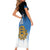 Custom Estonia Football Family Matching Short Sleeve Bodycon Dress and Hawaiian Shirt Come On Kalevipojad