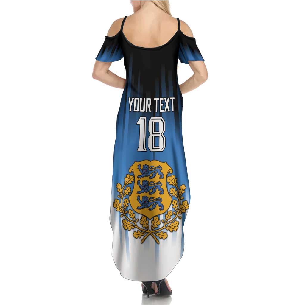 Custom Estonia Football Family Matching Summer Maxi Dress and Hawaiian Shirt Come On Kalevipojad