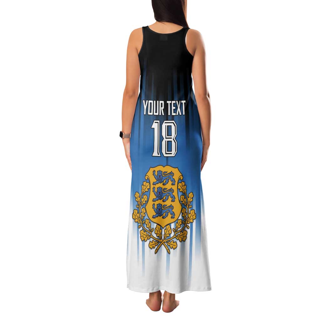 Custom Estonia Football Family Matching Tank Maxi Dress and Hawaiian Shirt Come On Kalevipojad