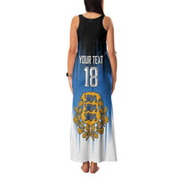 Custom Estonia Football Family Matching Tank Maxi Dress and Hawaiian Shirt Come On Kalevipojad