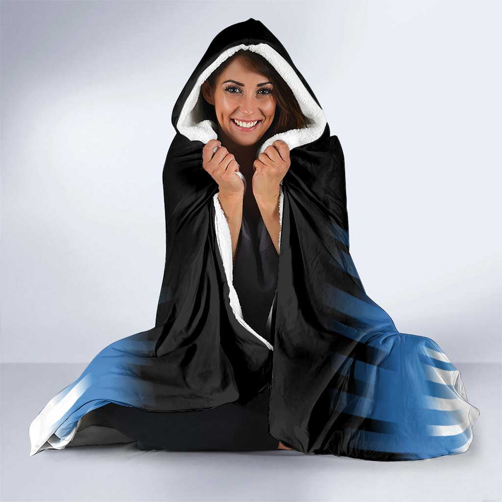 Custom Estonia Football Hooded Blanket Come On Kalevipojad