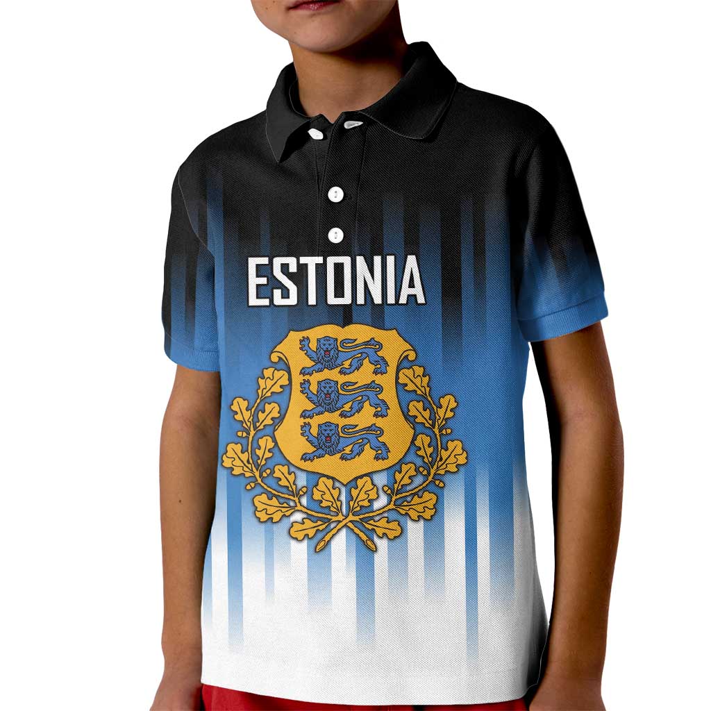 Custom Estonia Football Kid Polo Shirt Come On Kalevipojad