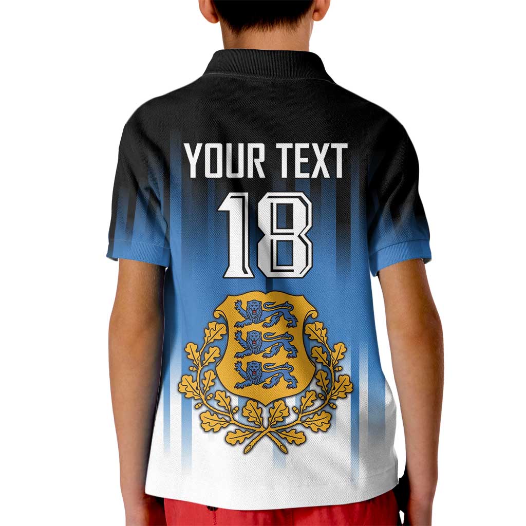 Custom Estonia Football Kid Polo Shirt Come On Kalevipojad