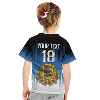 Custom Estonia Football Kid T Shirt Come On Kalevipojad