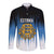 Custom Estonia Football Long Sleeve Button Shirt Come On Kalevipojad