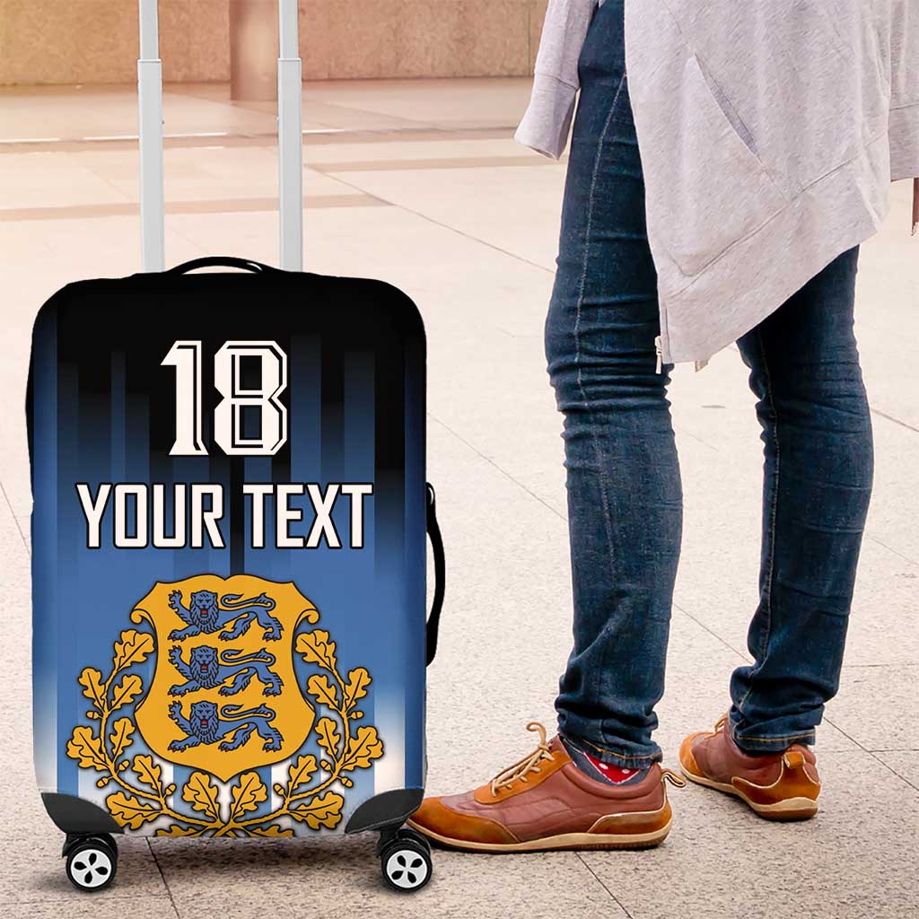 Custom Estonia Football Luggage Cover Come On Kalevipojad
