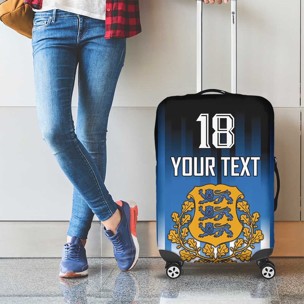 Custom Estonia Football Luggage Cover Come On Kalevipojad