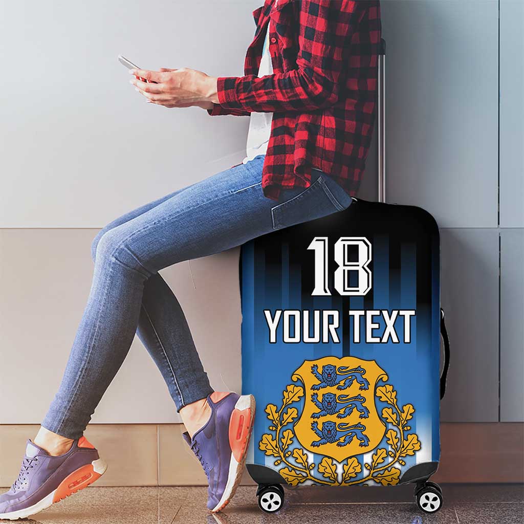 Custom Estonia Football Luggage Cover Come On Kalevipojad