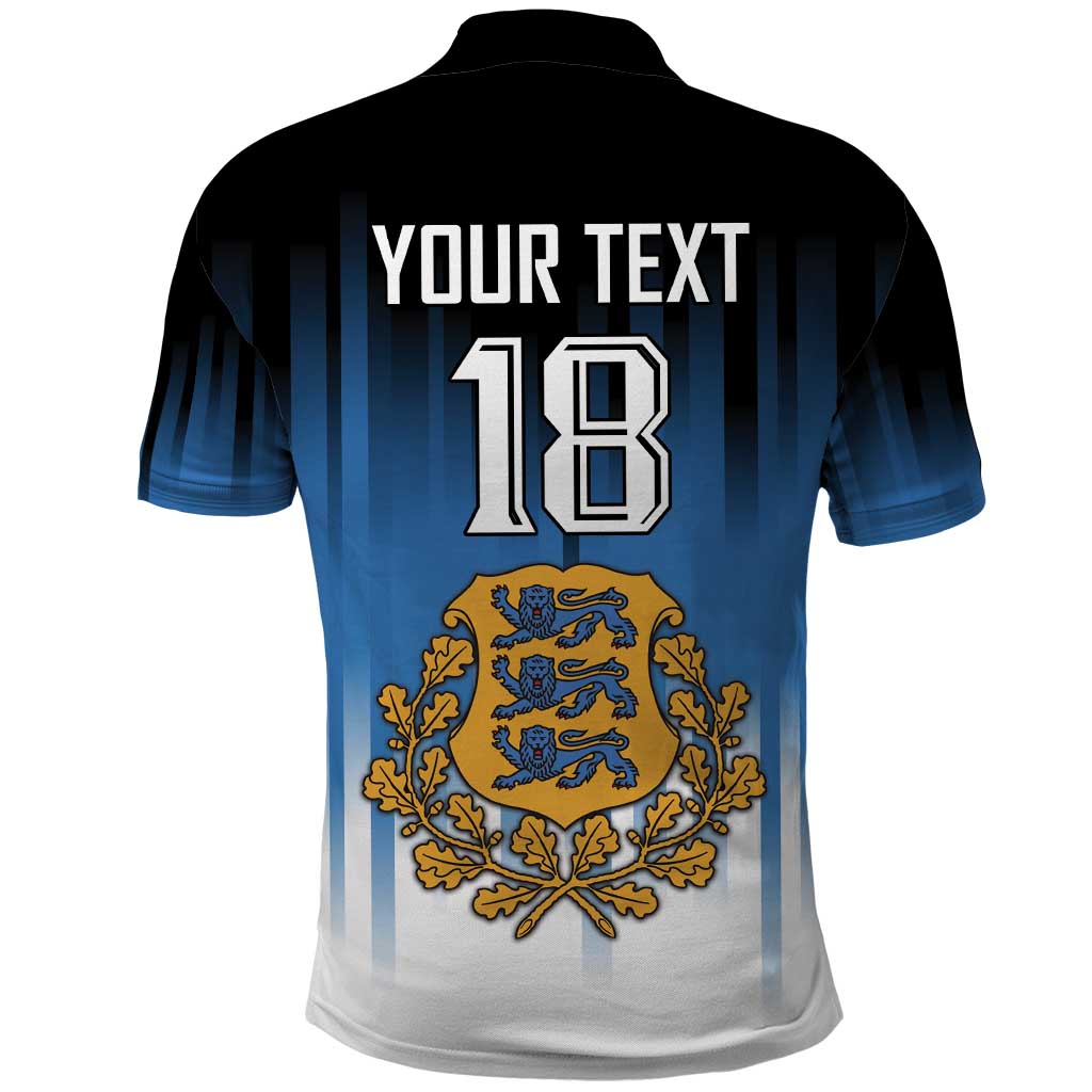 Custom Estonia Football Polo Shirt Come On Kalevipojad