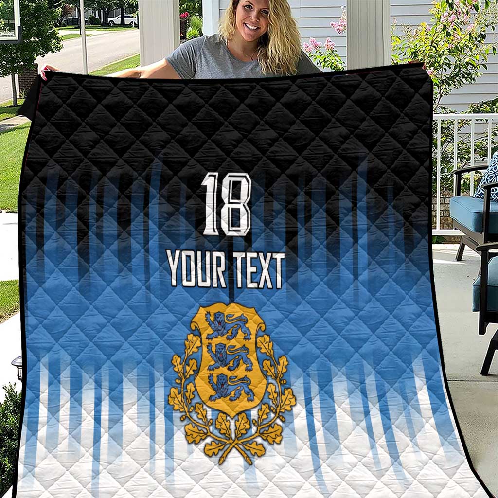 Custom Estonia Football Quilt Come On Kalevipojad