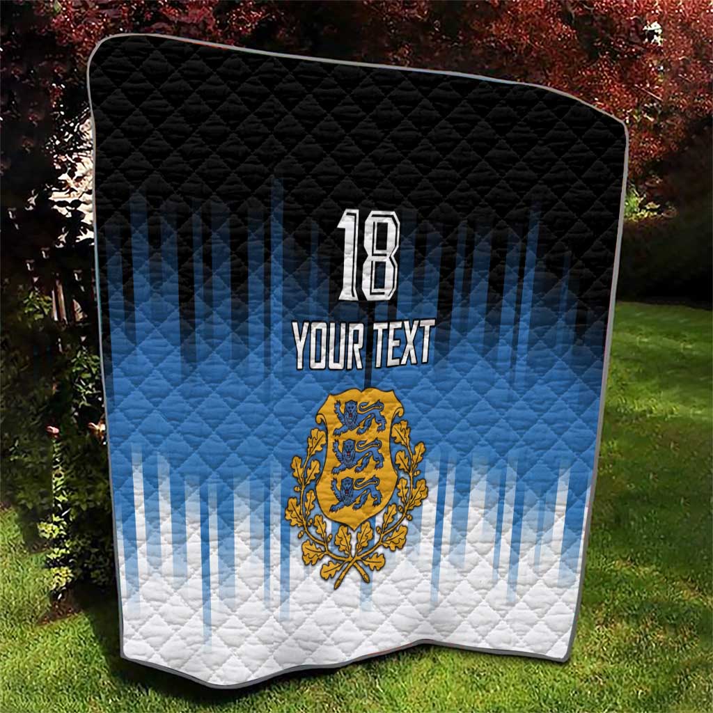 Custom Estonia Football Quilt Come On Kalevipojad