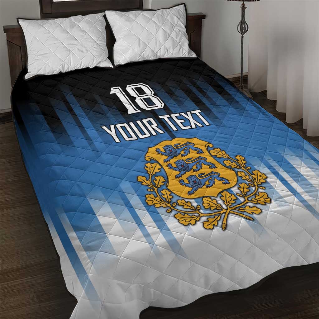 Custom Estonia Football Quilt Bed Set Come On Kalevipojad