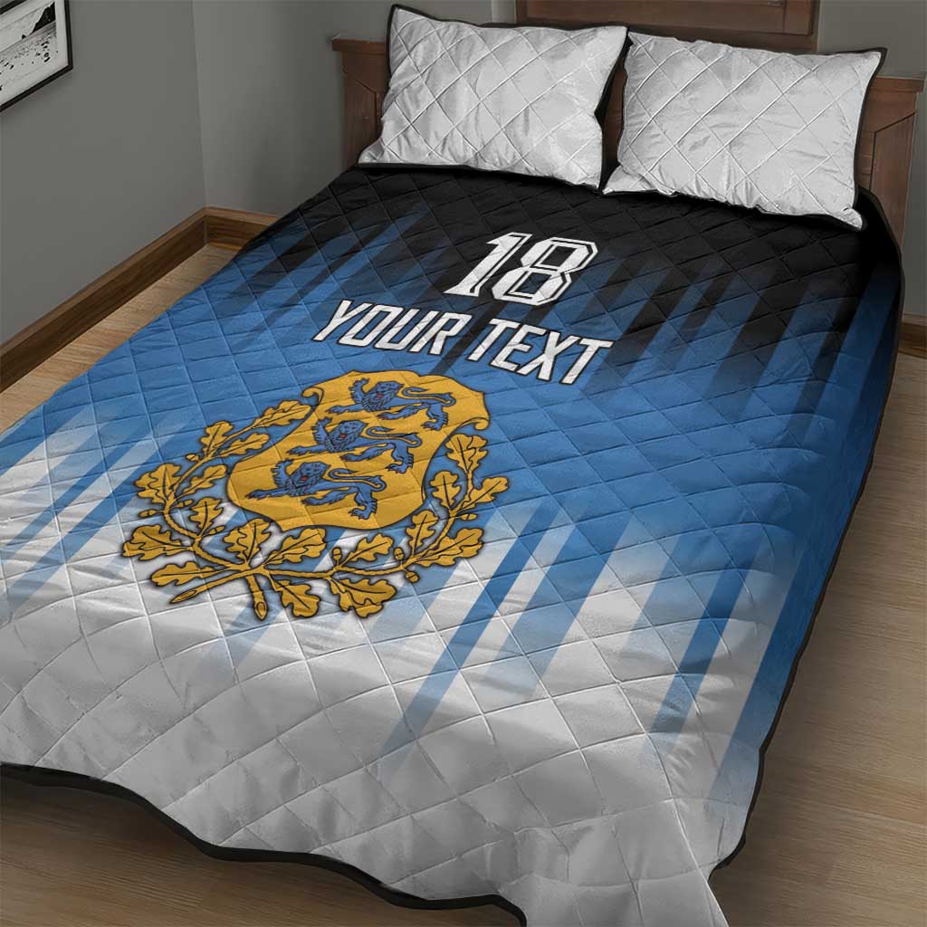 Custom Estonia Football Quilt Bed Set Come On Kalevipojad