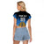 Custom Estonia Football Raglan Cropped T Shirt Come On Kalevipojad