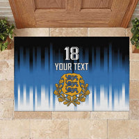 Custom Estonia Football Rubber Doormat Come On Kalevipojad