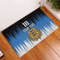 Custom Estonia Football Rubber Doormat Come On Kalevipojad