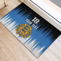 Custom Estonia Football Rubber Doormat Come On Kalevipojad