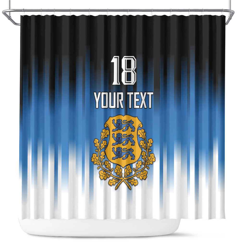 Custom Estonia Football Shower Curtain Come On Kalevipojad