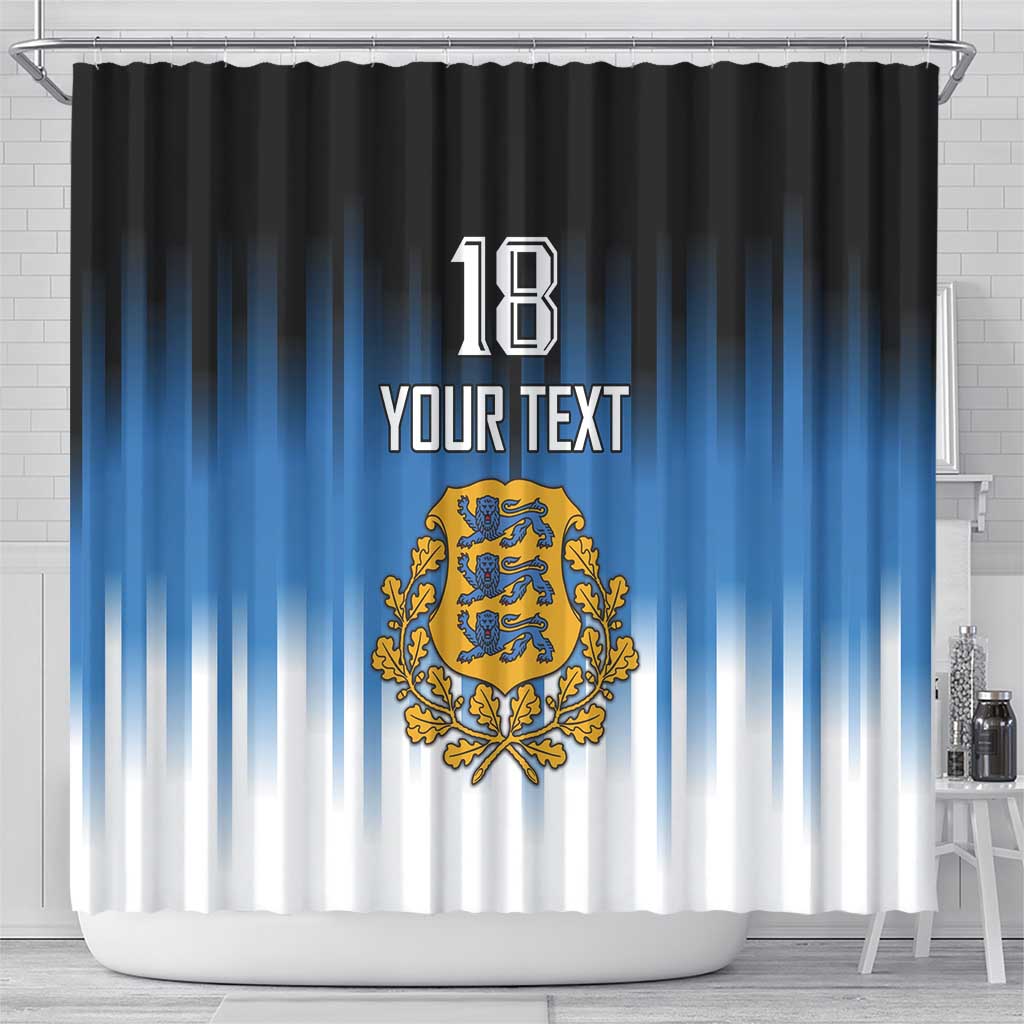 Custom Estonia Football Shower Curtain Come On Kalevipojad