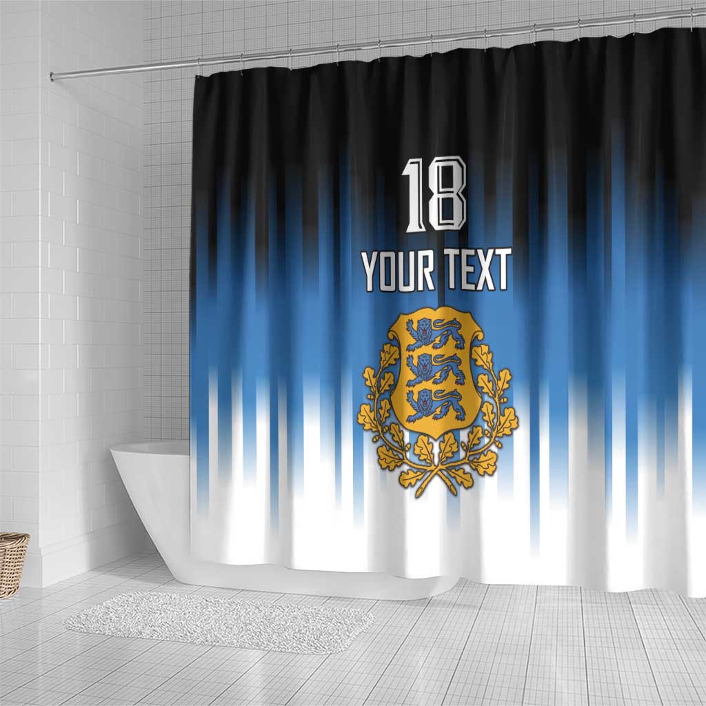 Custom Estonia Football Shower Curtain Come On Kalevipojad