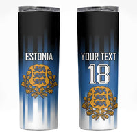 Custom Estonia Football Skinny Tumbler Come On Kalevipojad