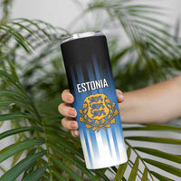 Custom Estonia Football Skinny Tumbler Come On Kalevipojad