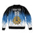 Custom Estonia Football Sleeve Zip Bomber Jacket Come On Kalevipojad